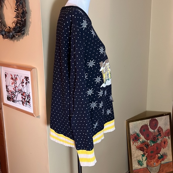 GRISWOLD FAMILY CHRISTMAS Size XL Sweater Snow Rhinestones Snowflake Light-Pack - Picture 2 of 16